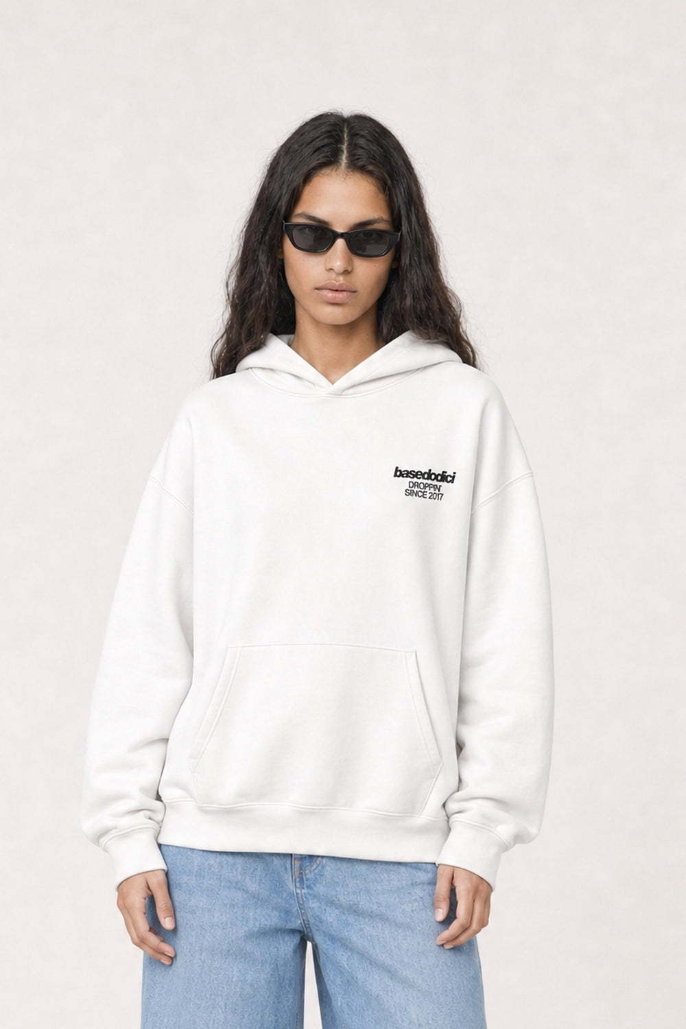 Hoodie "VIRAL EDIT" TU SI BELL BELL White/Black