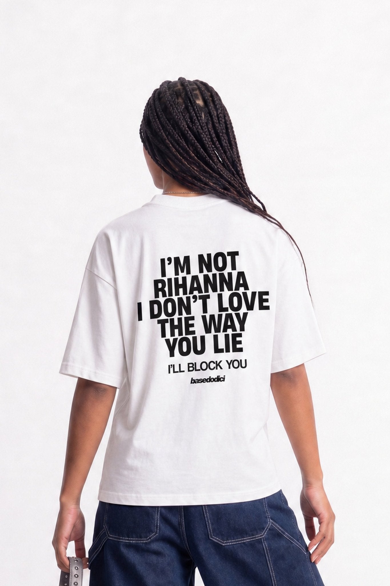 T-Shirt "COPY&PASTE" Rihanna White/Black