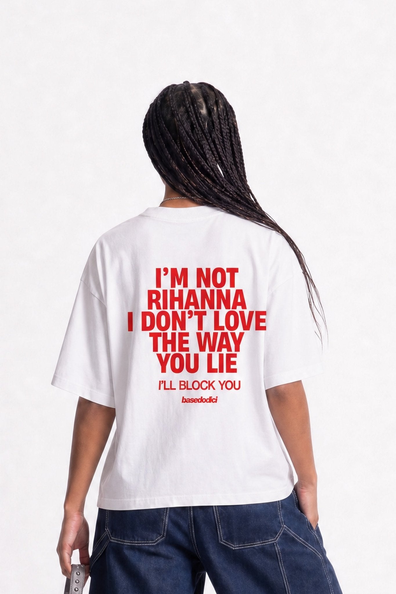 T-Shirt "COPY&PASTE" Rihanna White/Red