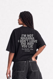 T-Shirt "COPY&PASTE" Rihanna Black/Grillz