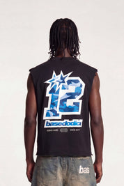Tank "4PLAYERS" Back 12 Black/CamoBlue