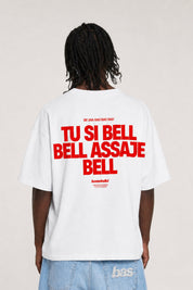 T-Shirt "VIRAL EDIT" TU SI BELL BELL White/Red