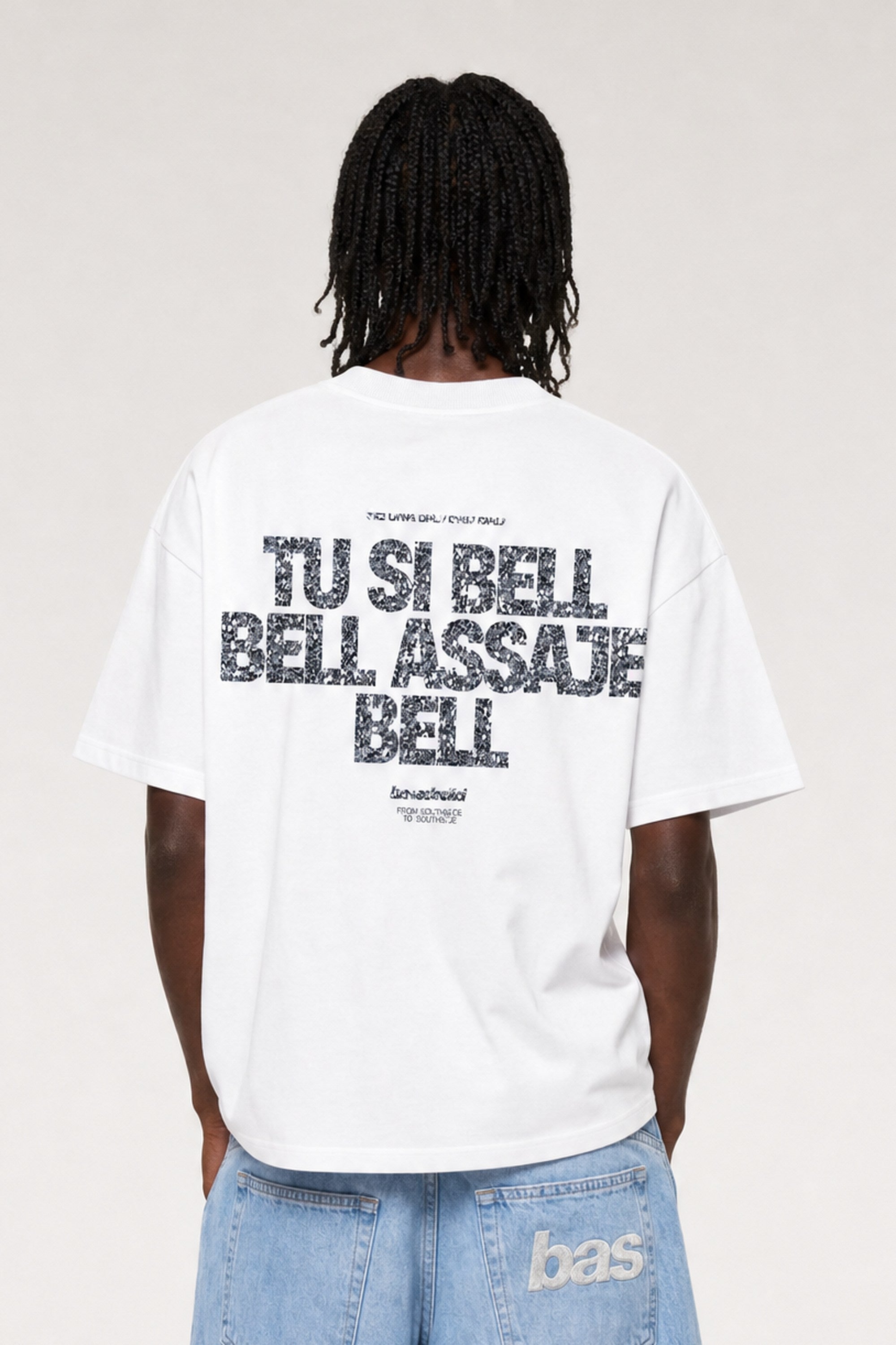 T-Shirt "VIRAL EDIT" TU SI BELL BELL White/Glitter