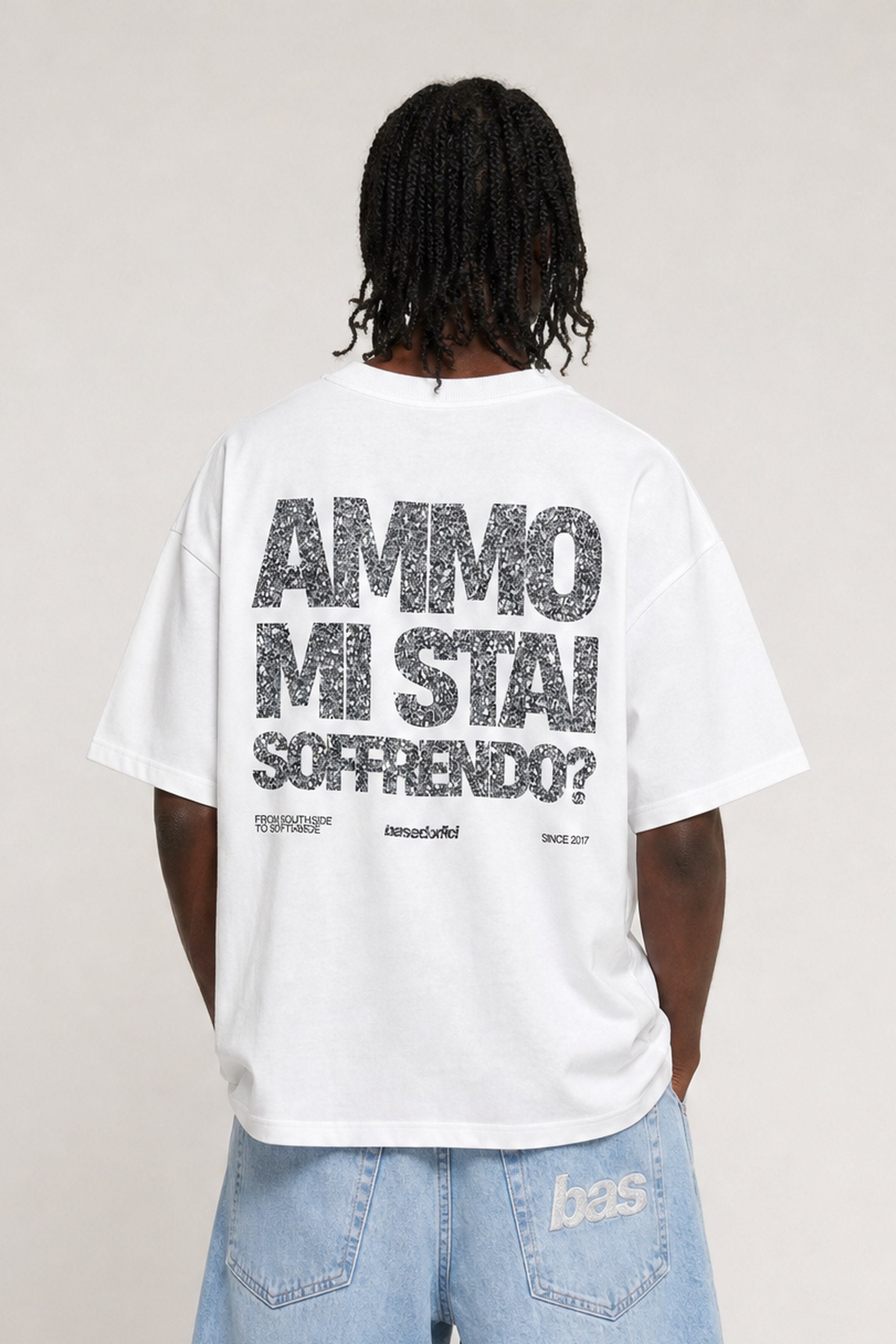 T-Shirt "AMMO" MiStaiSoffrendo White/Glitter