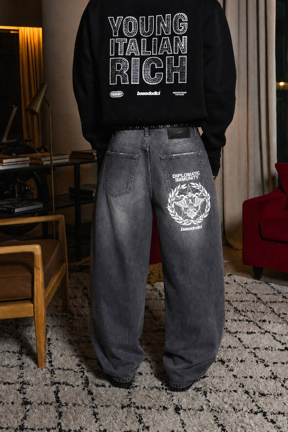 "WORLD TOUR" Work Denim Diplomatic Black Raw