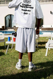 Fleece Jorts "SUMMER CLUB" BASE Grey