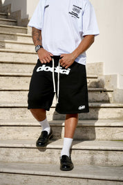 Fleece Jorts "SUMMER CLUB" Dodici Black/White