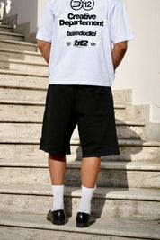 Fleece Jorts "SUMMER CLUB" Dodici Black/White