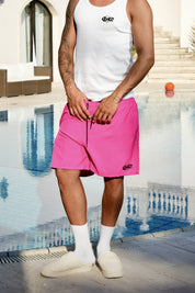 Swim Short "SUMMER CLUB" Logo Pink