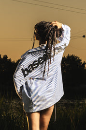 Shirt "RIVIERA" ShoulderLogo Stripe/Blue