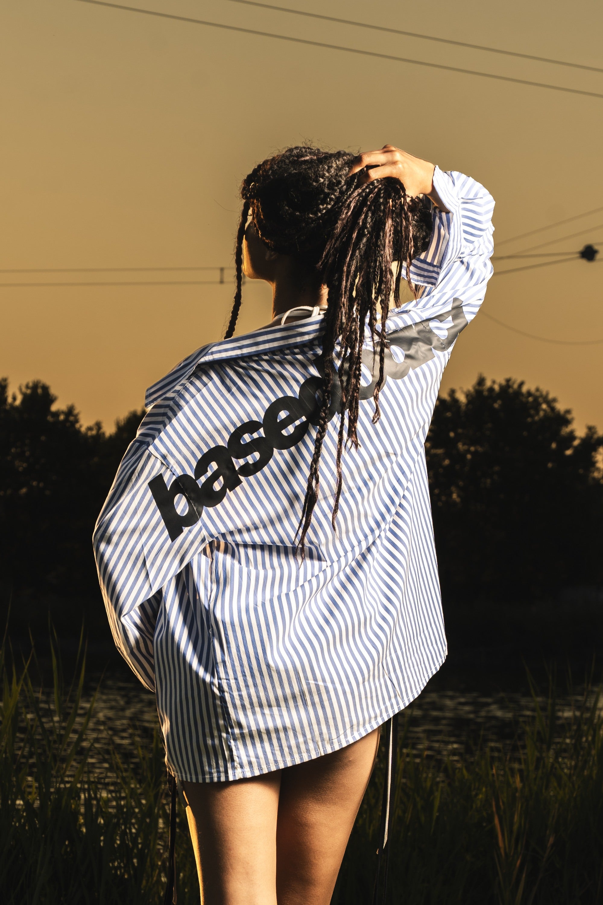 Shirt "RIVIERA" ShoulderLogo Stripe/Blue