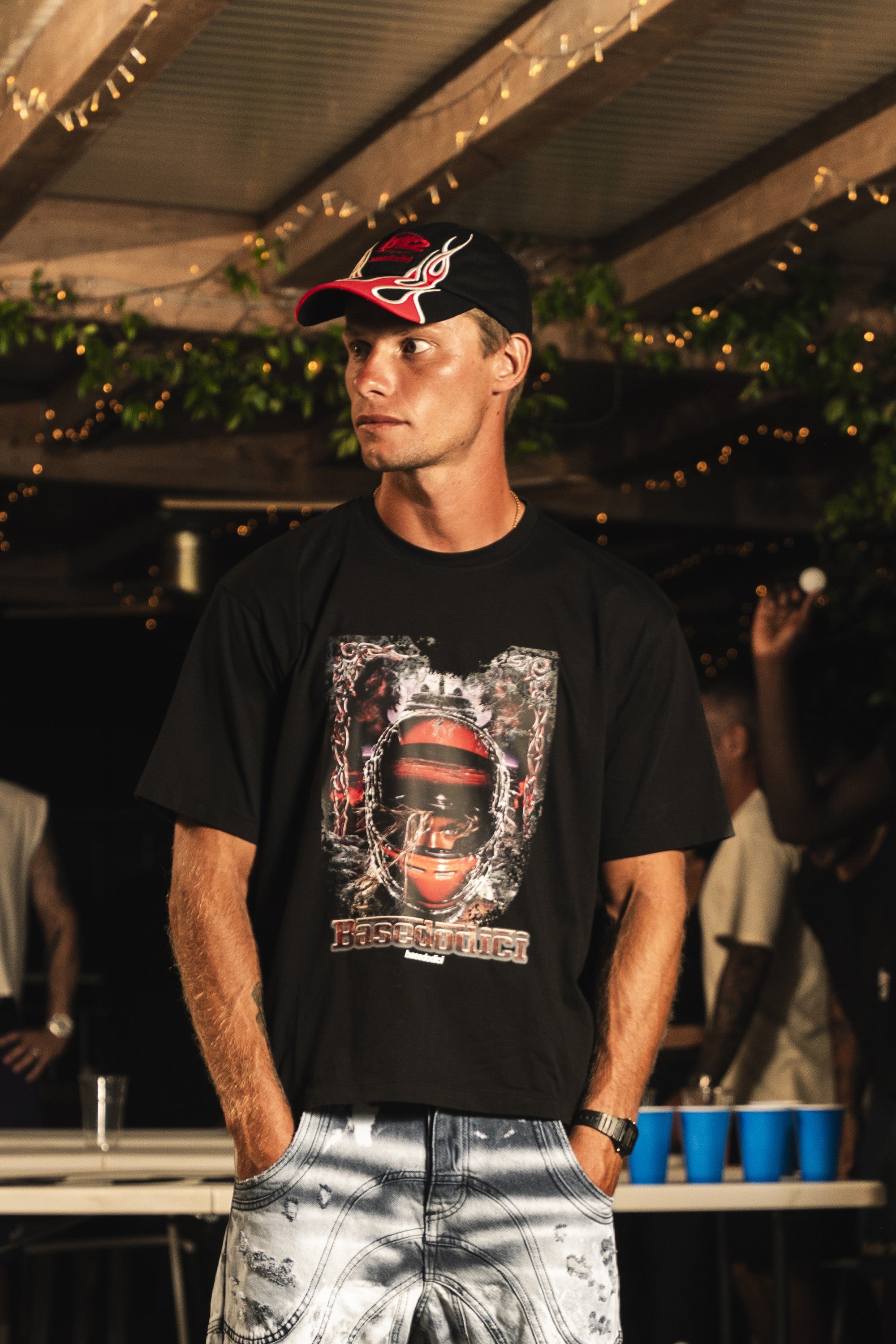 Cap "RIVIERA" Flame Logo Red/White