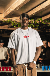 T-shirt "RIVIERA" Box Logo White