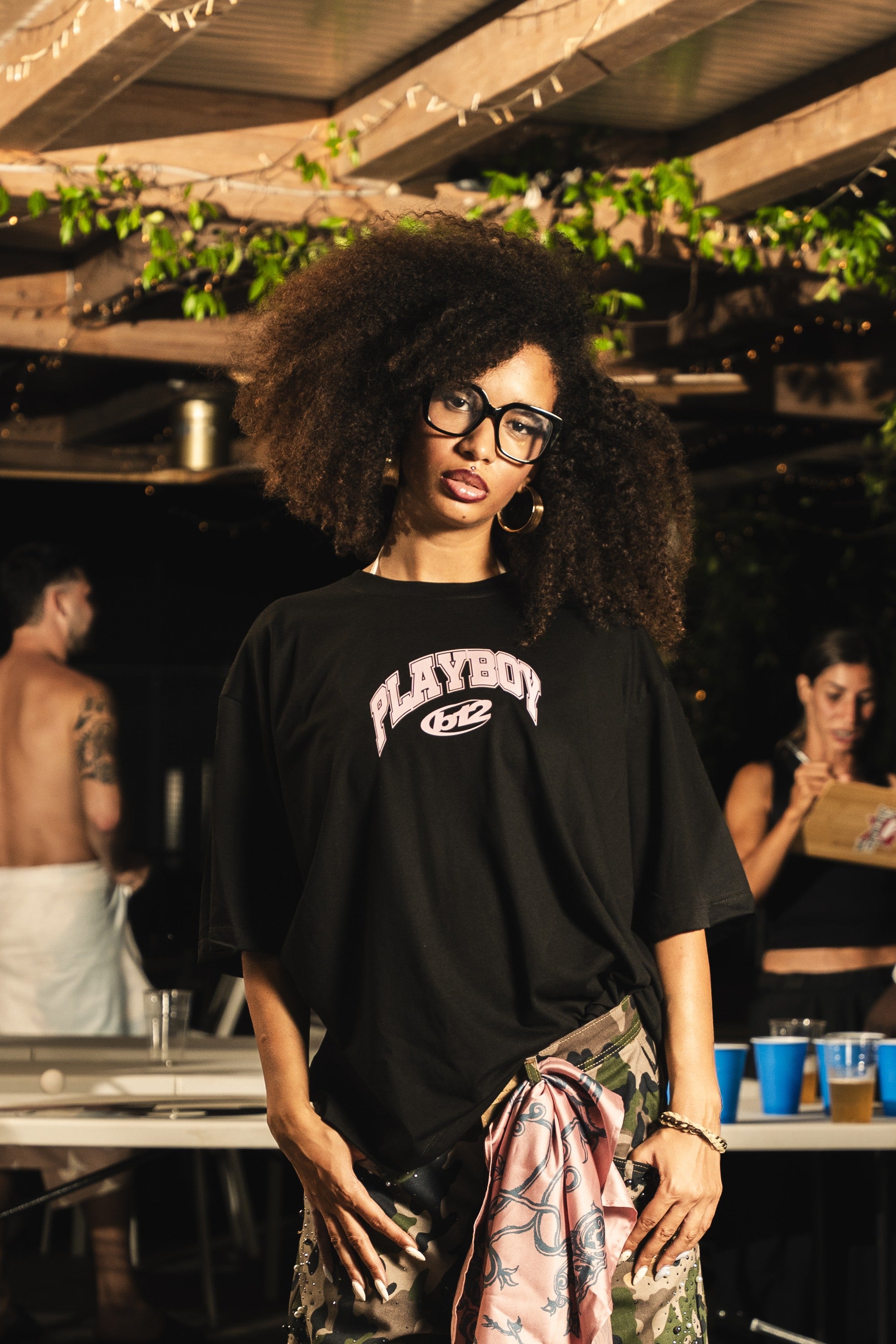T-shirt "RIVIERA" Pla*boy Black