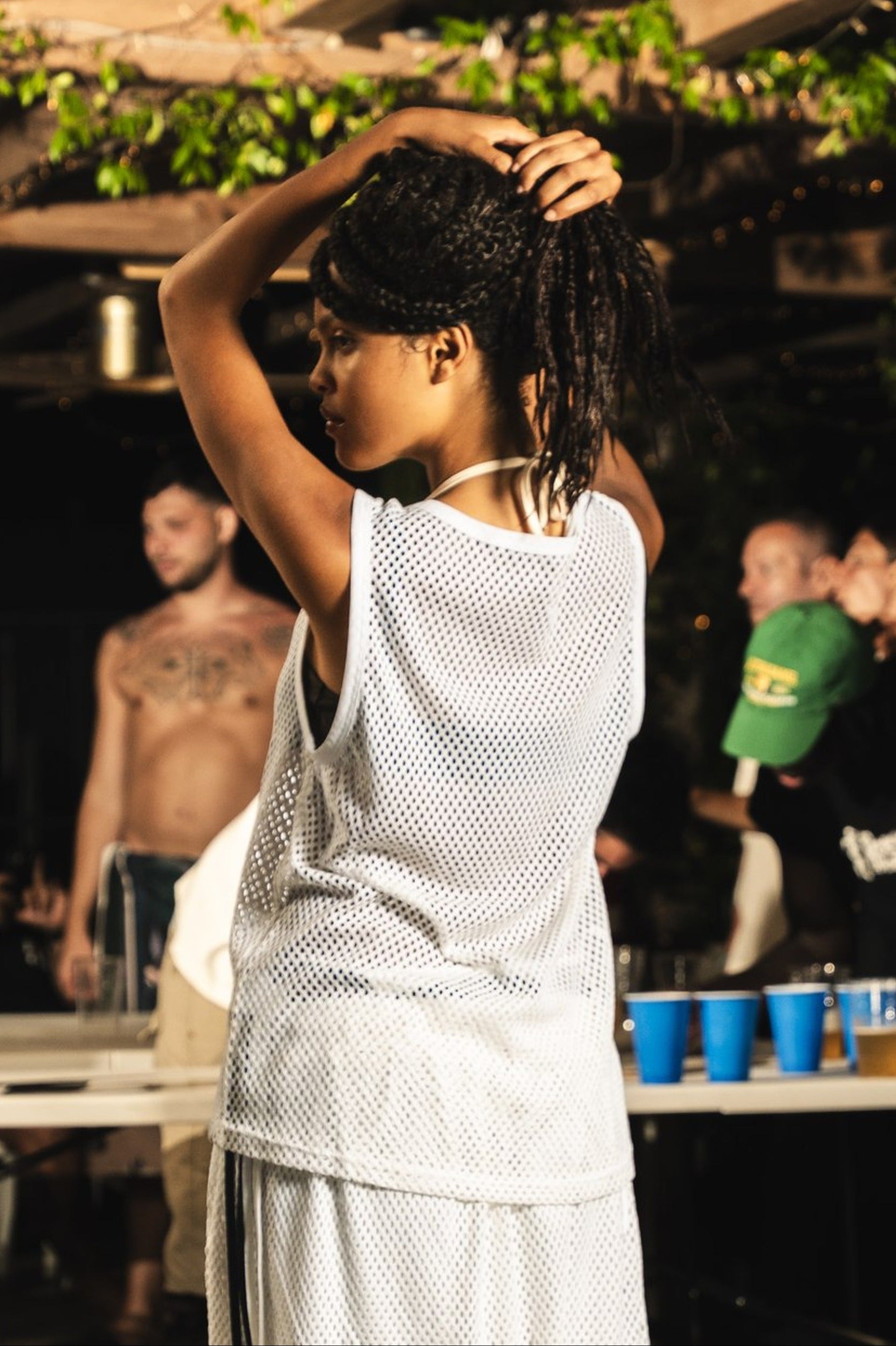 Tank Mesh "RIVIERA" Logo White