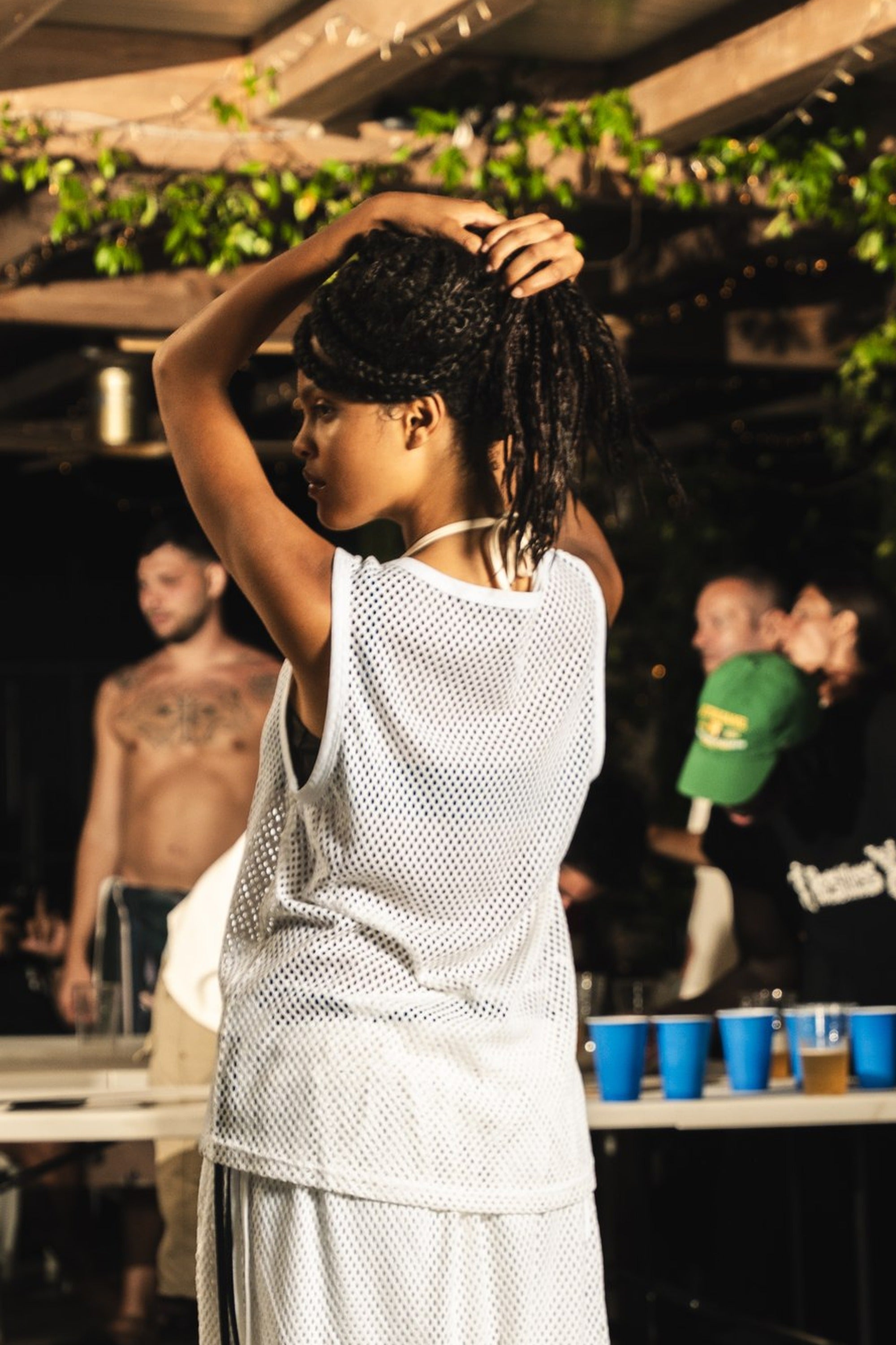 Tank Mesh "RIVIERA" Logo White
