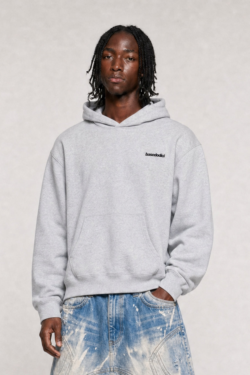 Hoodie "4PLAYERS" Back 12 AshGrey/CamoGrey