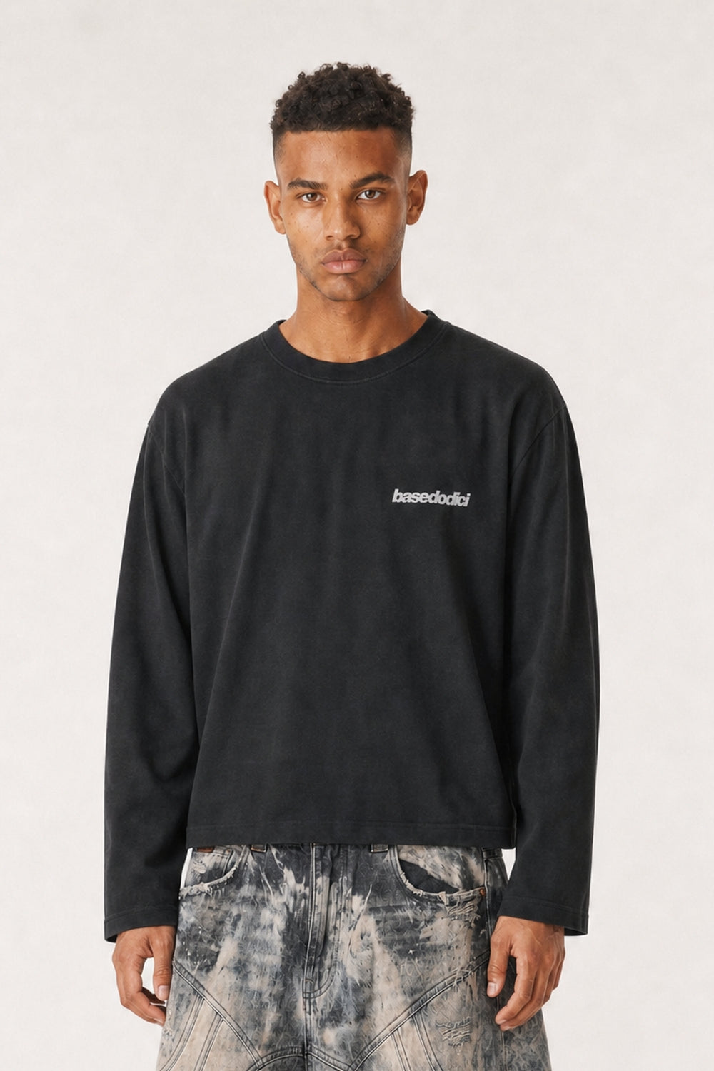 Longsleeve "4PLAYERS" BackLogo 12 Black/Glitter
