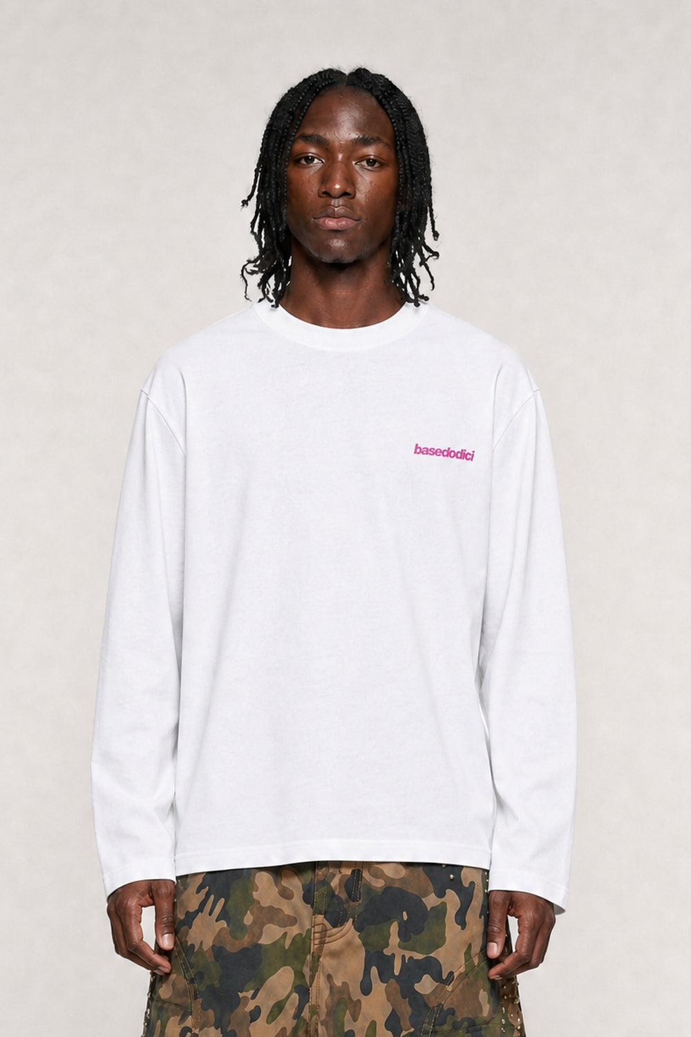 Longsleeve "4PLAYERS" BackLogo 12 White/GlitterPink