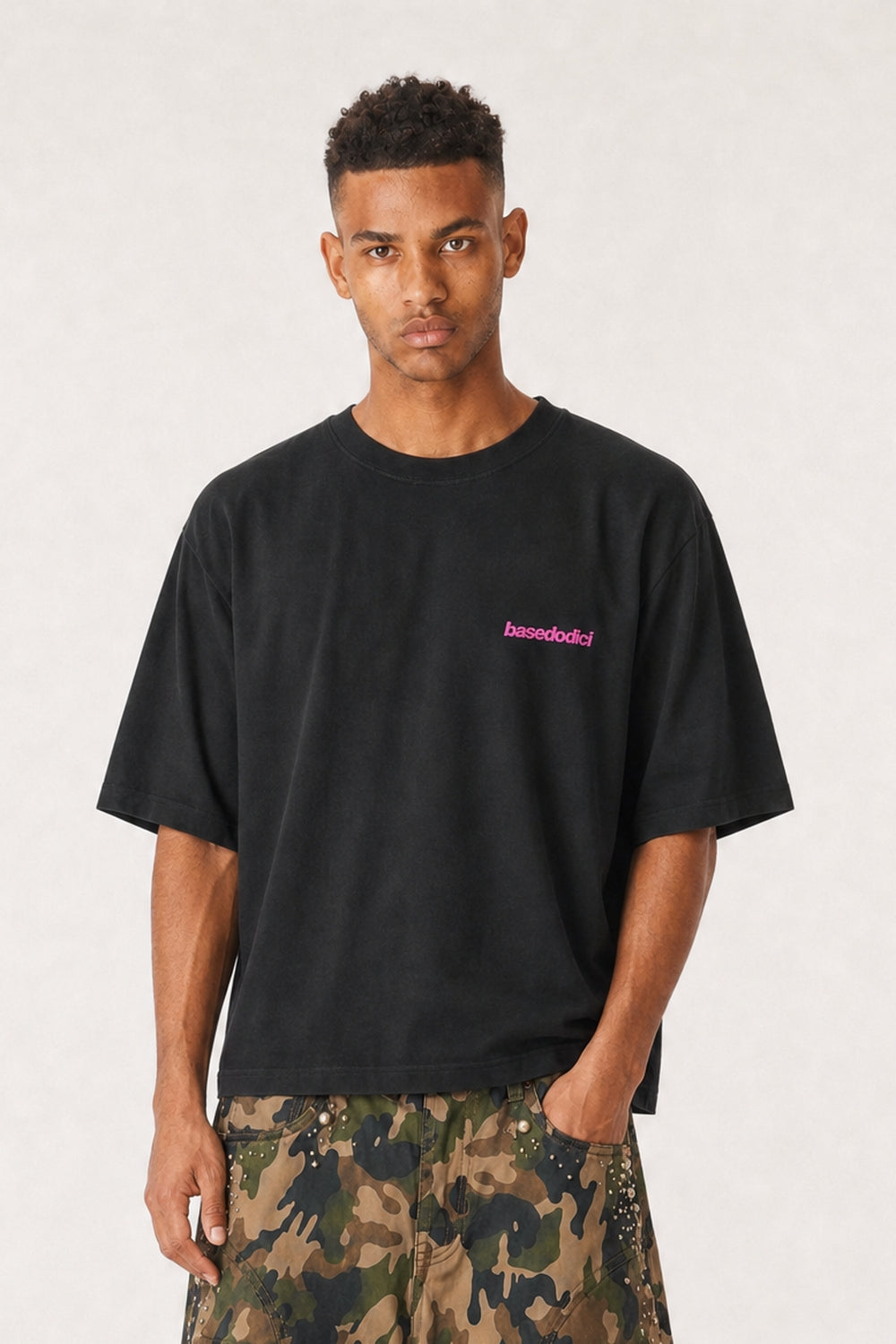 T-Shirt "4PLAYERS" BackLogo 12 Black/GlitterPink