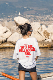 T-Shirt "AMMO COUTURE" TU SI BELL BELL White/Red