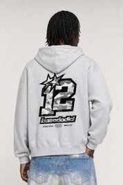 Hoodie "4PLAYERS" Back 12 AshGrey/CamoGrey