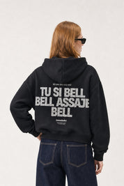 Hoodie "VIRAL EDIT" TU SI BELL BELL Black/Glitter