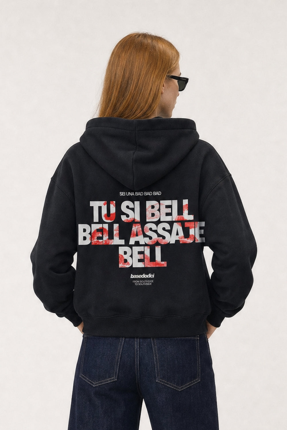 Hoodie "VIRAL EDIT" TU SI BELL BELL Black/Kiss