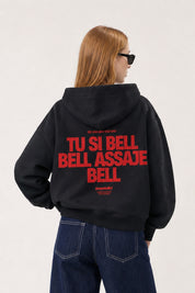 Hoodie "VIRAL EDIT" TU SI BELL BELL Black/Red