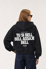 Hoodie "VIRAL EDIT" TU SI BELL BELL Black/White