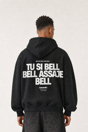 Hoodie "VIRAL EDIT" TU SI BELL BELL Black/White