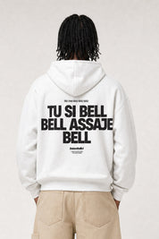 Hoodie "VIRAL EDIT" TU SI BELL BELL White/Black