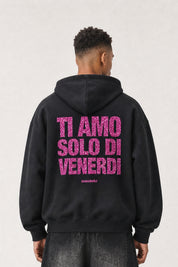 Hoodie "VIRAL EDIT" TiAmoVenerdì Black/GlitterPink