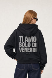 Hoodie "VIRAL EDIT" TiAmoVenerdì Black/Glitter