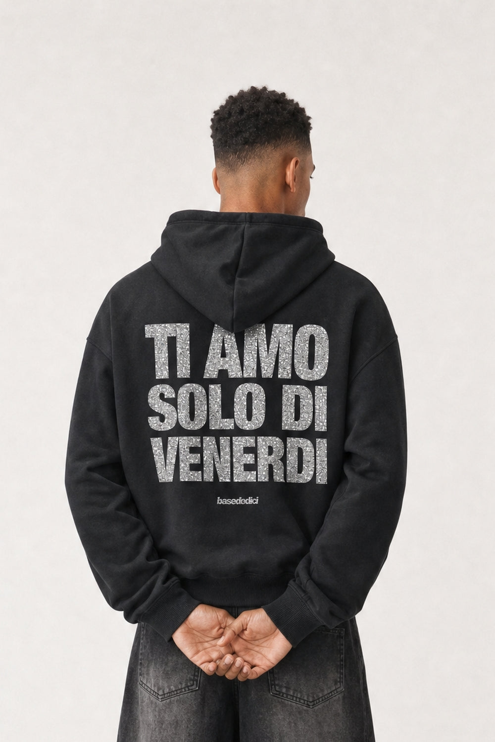 Hoodie "VIRAL EDIT" TiAmoVenerdì Black/Glitter