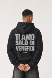 Hoodie "VIRAL EDIT" TiAmoVenerdì Black/Glitter