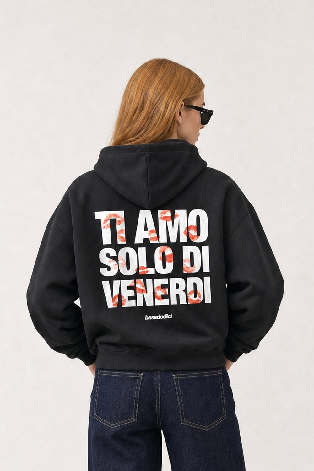 Hoodie "VIRAL EDIT" TiAmoVenerdì Black/Kiss