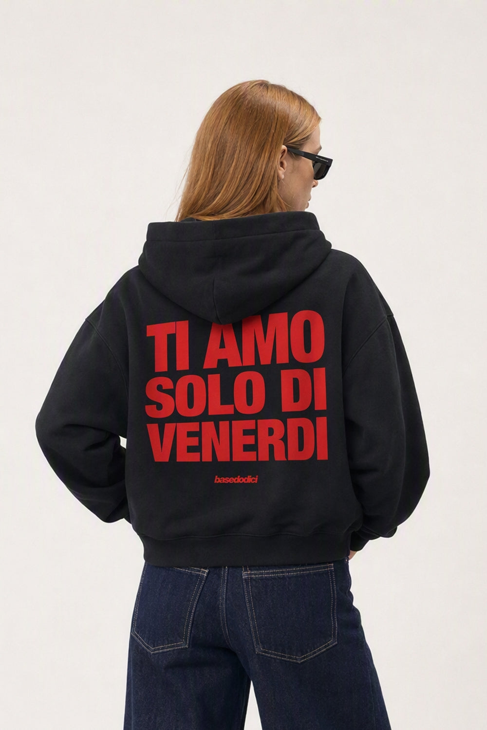 Hoodie "VIRAL EDIT" TiAmoVenerdì Black/Red