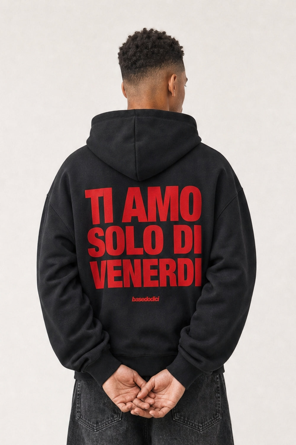 Hoodie "VIRAL EDIT" TiAmoVenerdì Black/Red