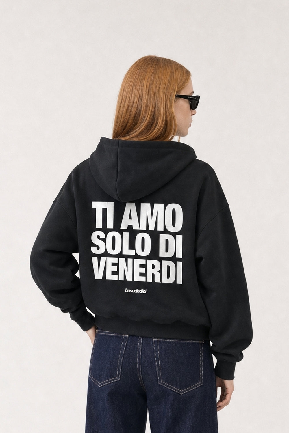 Hoodie "VIRAL EDIT" TiAmoVenerdì Black/White