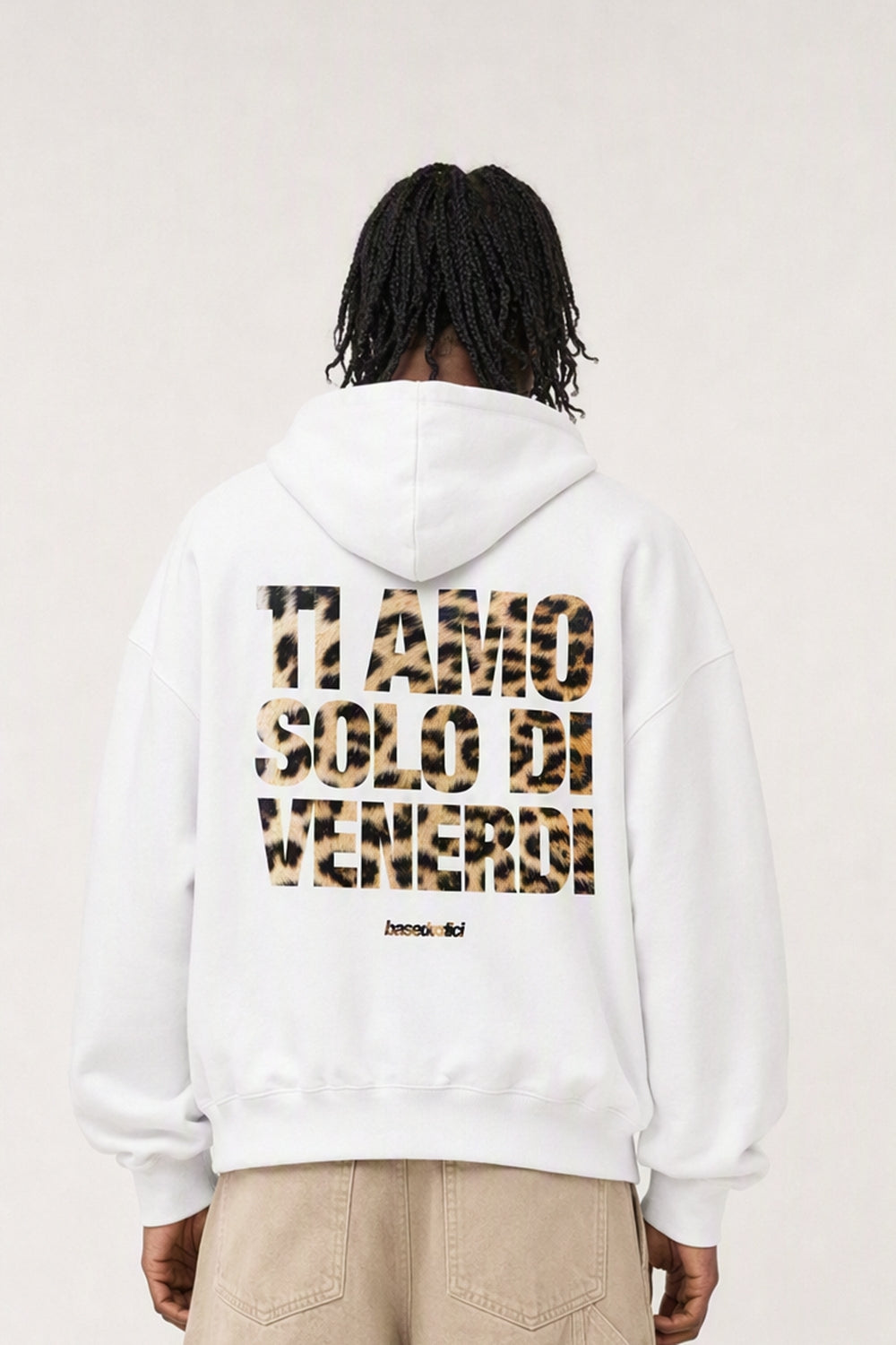 Hoodie "VIRAL EDIT" TiAmoVenerdì White/Animalier