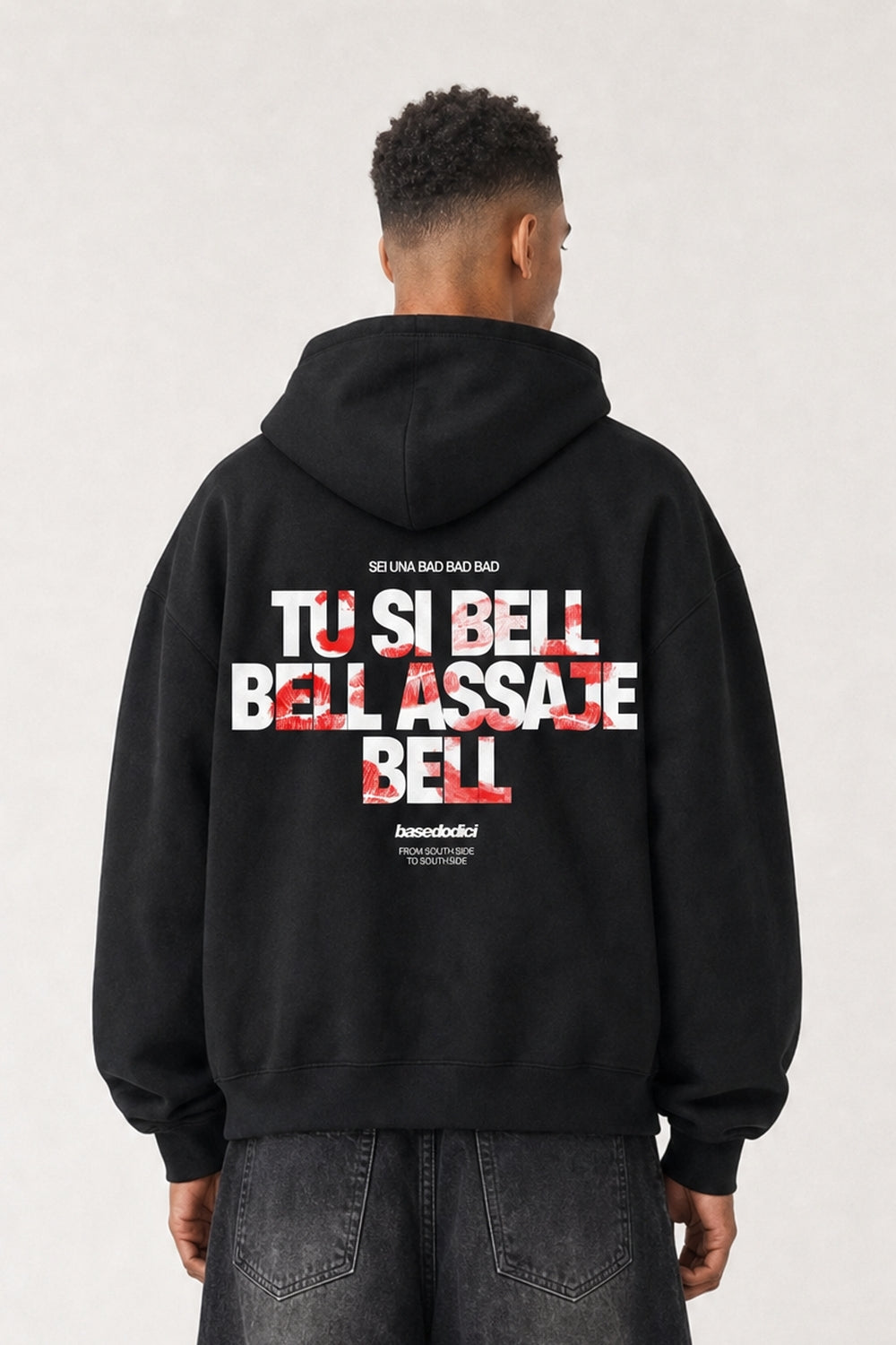 Hoodie "VIRAL EDIT" TU SI BELL BELL Black/Kiss