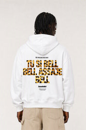 Hoodie "VIRAL EDIT" TU SI BELL BELL White/Animalier