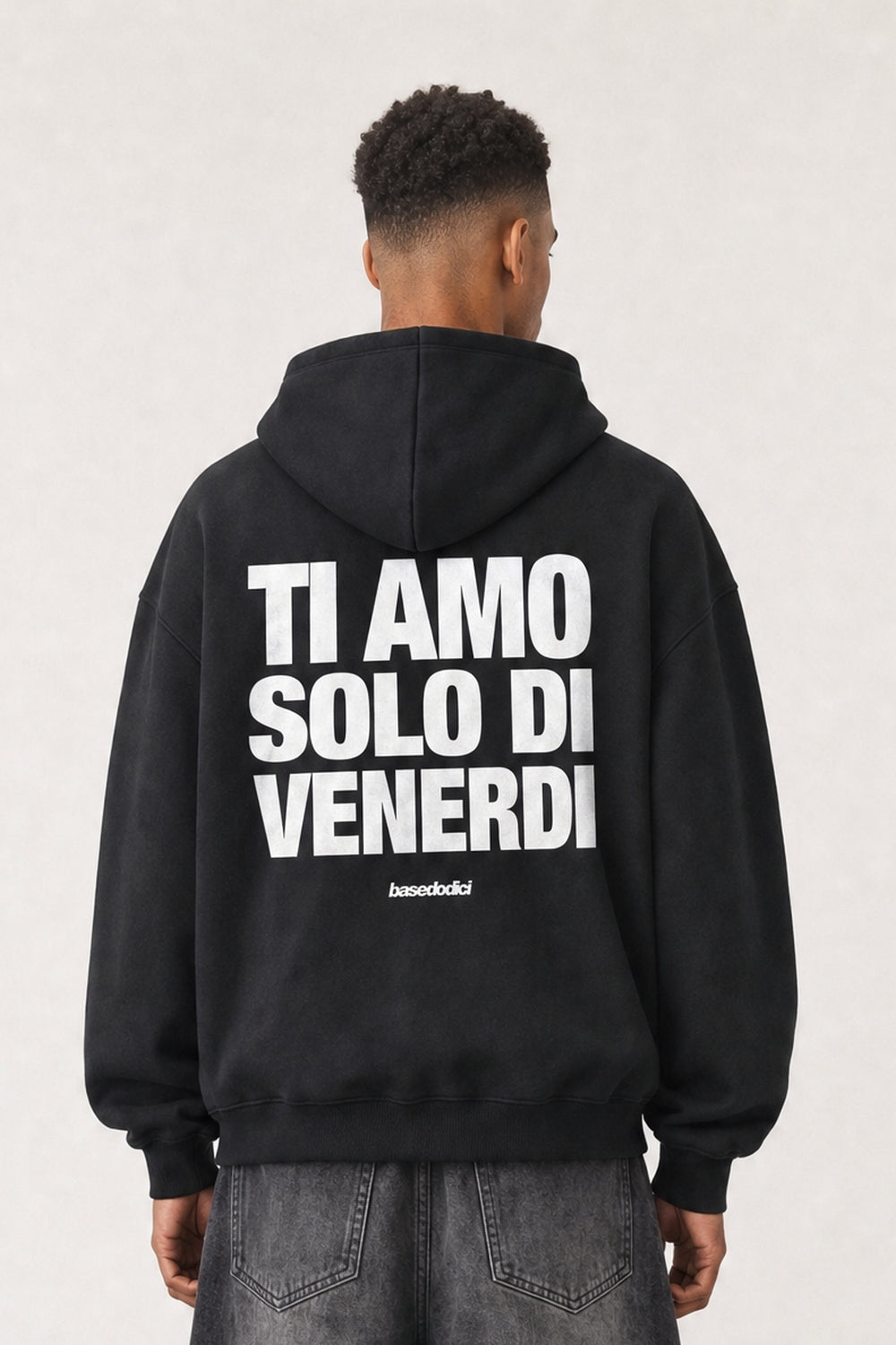 Hoodie "VIRAL EDIT" TiAmoVenerdì Black/White