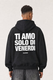 Hoodie "VIRAL EDIT" TiAmoVenerdì Black/White
