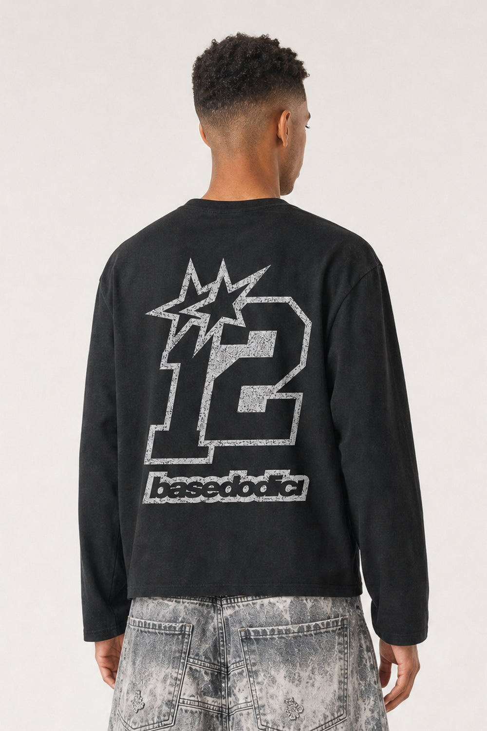 Longsleeve "4PLAYERS" BackLogo 12 Black/Glitter