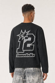 Longsleeve "4PLAYERS" BackLogo 12 Black/Glitter