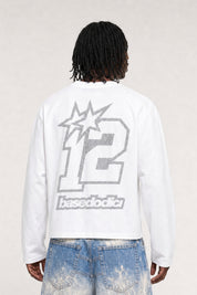 Longsleeve "4PLAYERS" BackLogo 12 White/Glitter