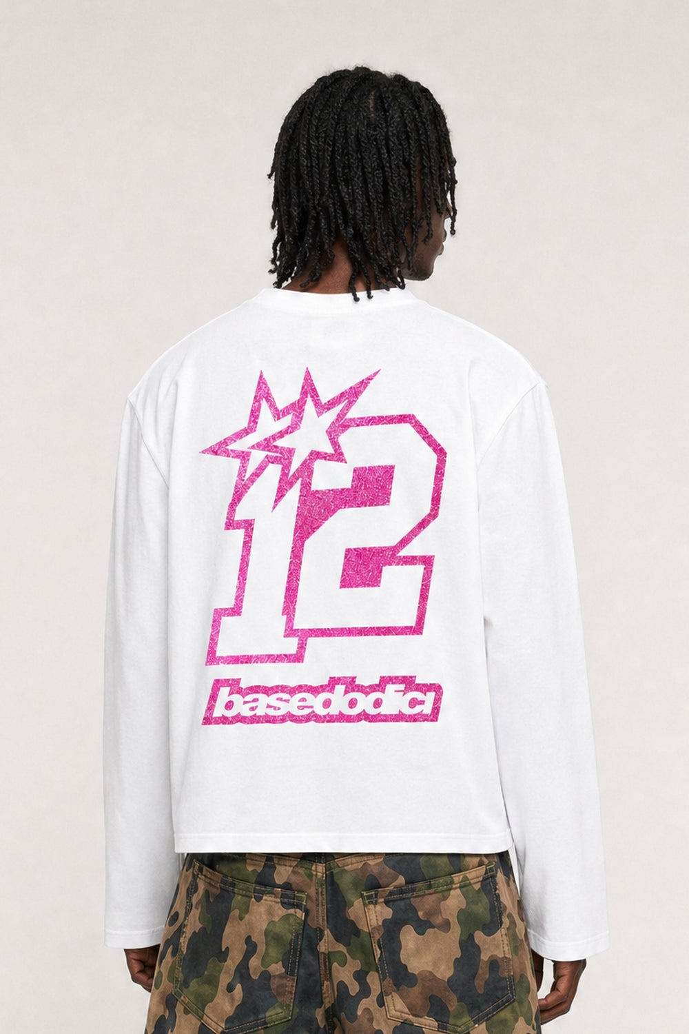 Longsleeve "4PLAYERS" BackLogo 12 White/GlitterPink