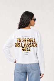 Longsleeve "VIRAL EDIT" TU SI BELL BELL White/Animalier